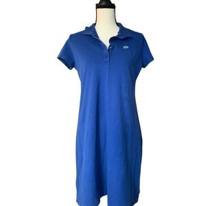 LACOSTE | Blue Pique Polo Dress | Size 42 | Y2K